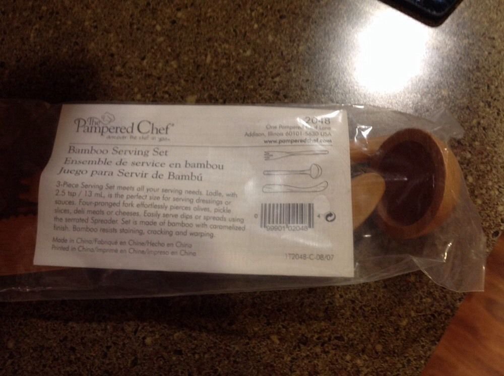 Pampered Chef - Bamboo Serving Set #2048