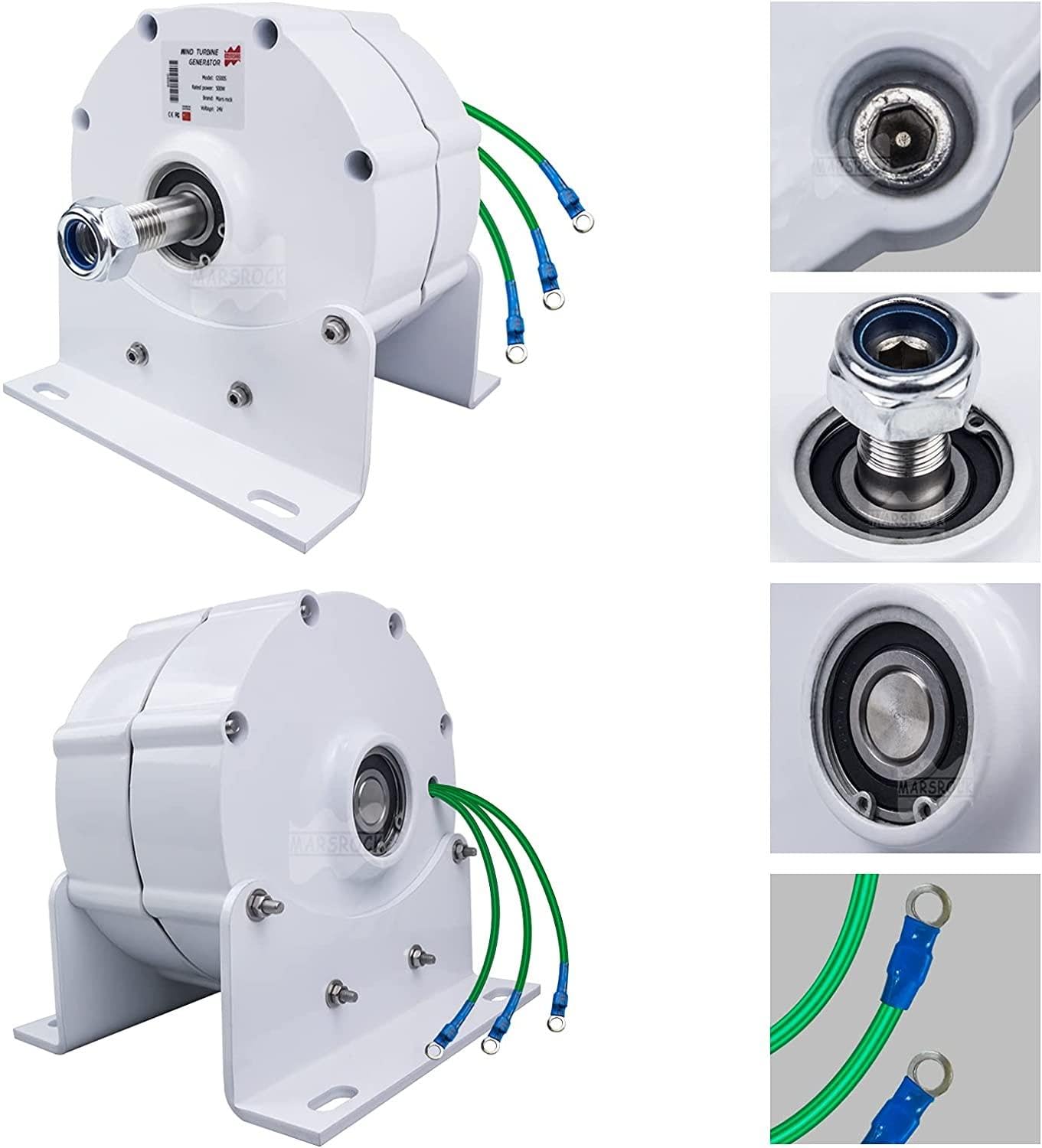 Generatore a Magneti Permanenti Da 10Kw 110-220V, Alternatore Ca Fai-Da-Te, Generatore Bassa Velocità 8000W 12V 24V Alternatori Magneti Permanenti Senza Ingranaggi Trifase Motori Turbina Eolica,220V