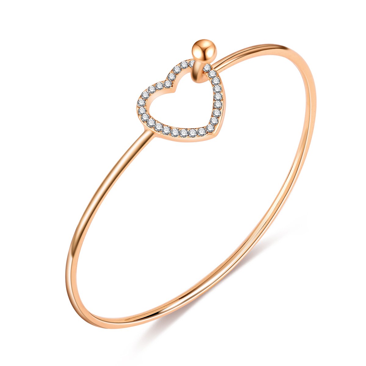 Bracelet, ORIGIN BEAUTY“Rose Lover” Rose Gold Bangle Bracelet