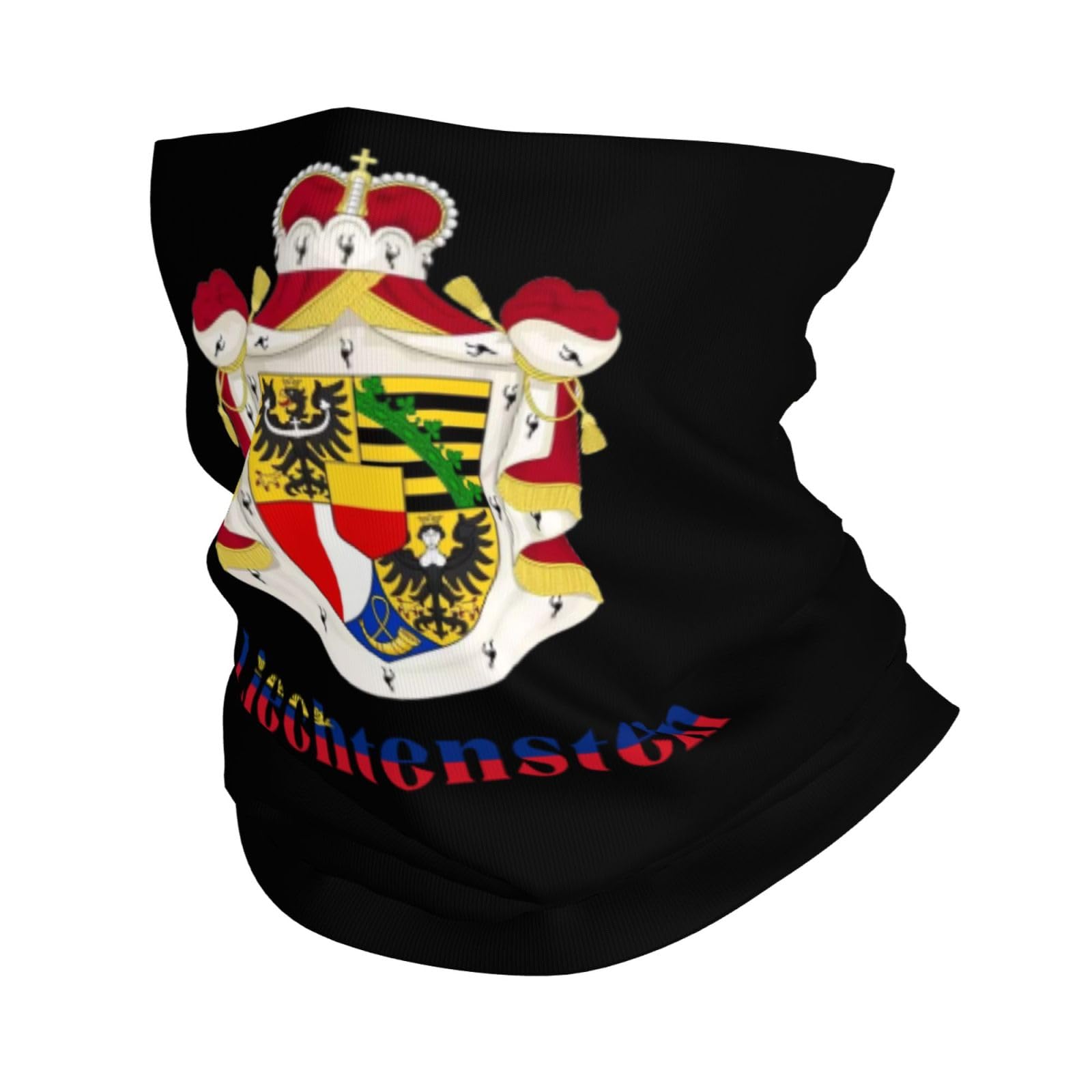 Liechtenstein Liechtensteiner National Emblem Balaclava Bandana Neck Gaiter Face Mask for Men Women Shield Scarf Face Mask Seamless Uv Protection for Motorcycle Cycling Riding Running Headbands White