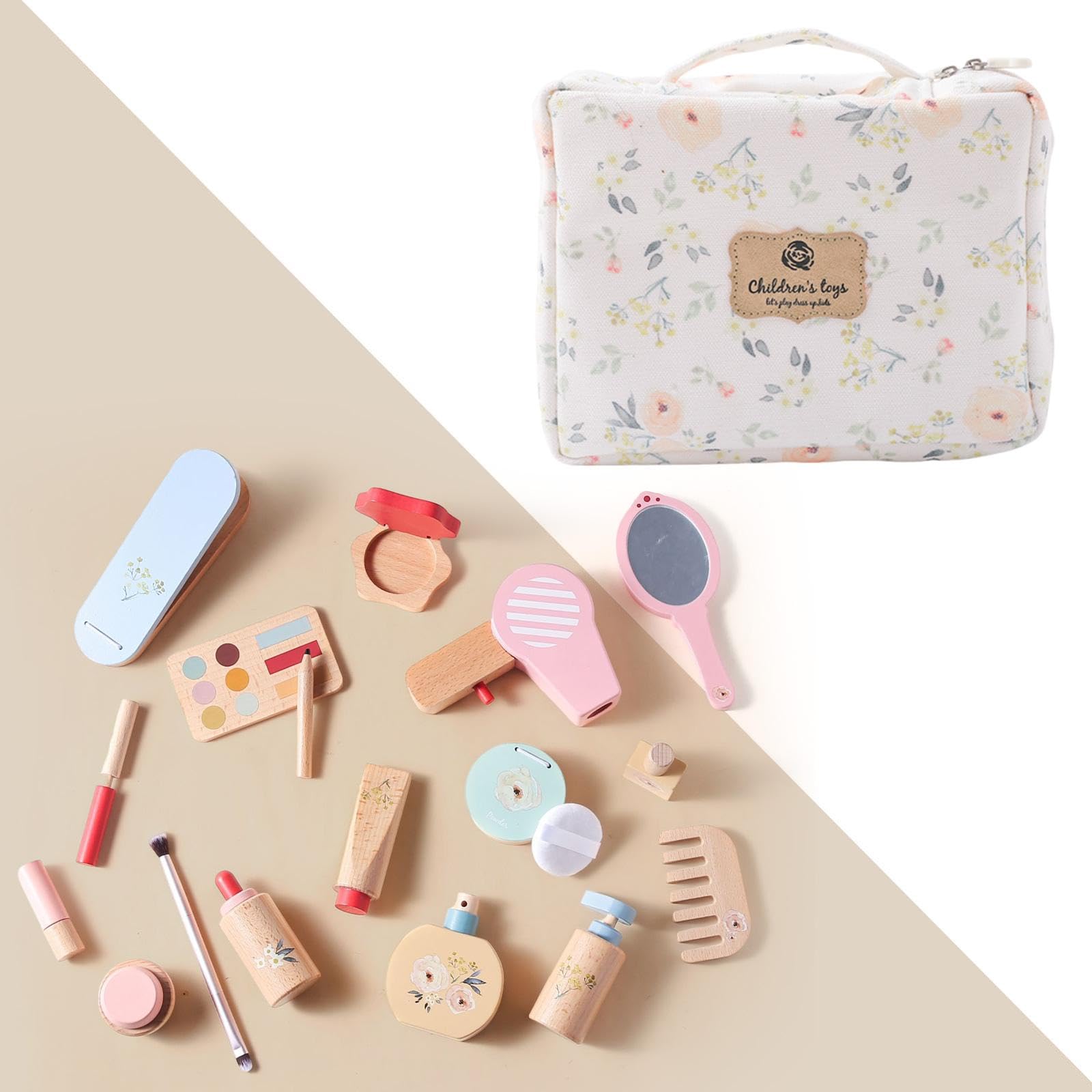Kits de Maquillaje para Niñas, Set de Juego de Imitación, Regalo para Niñas, Desarrollo de La Coordinación Mano-Ojo, Juguetes de Juego de rol