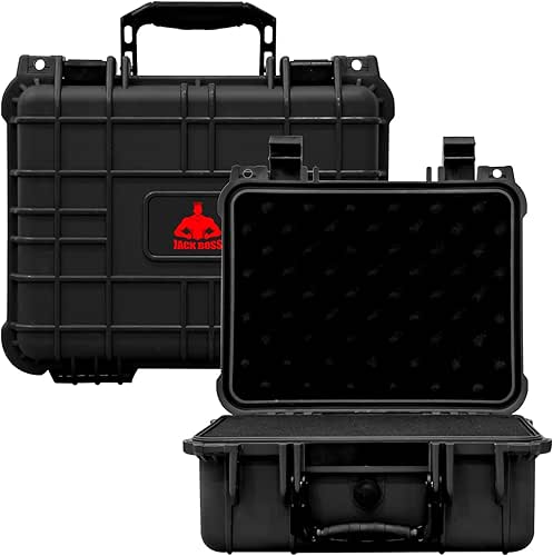 Jack Boss 13.6X11.4X6 Inch Hard Case, Portable Weather Waterproof Protective