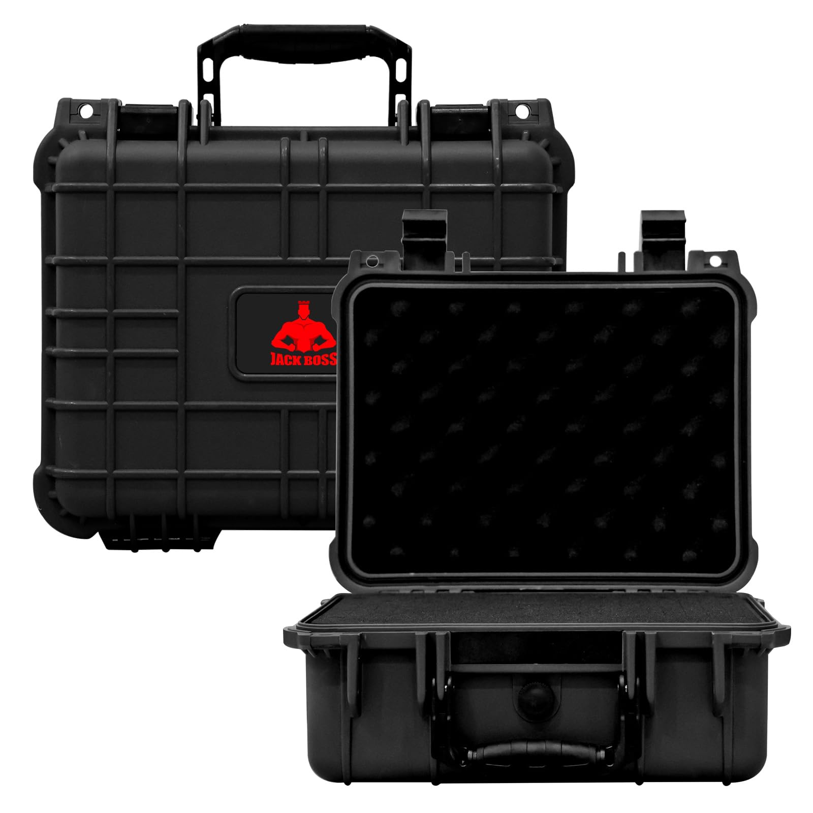 14x 11.5x 6.5 Inch Hard Case, Portable Weather Waterproof Protective Camera Case with Customizable Foam, Fit Use of Drones, Camera, Equipments, Black,upgraded