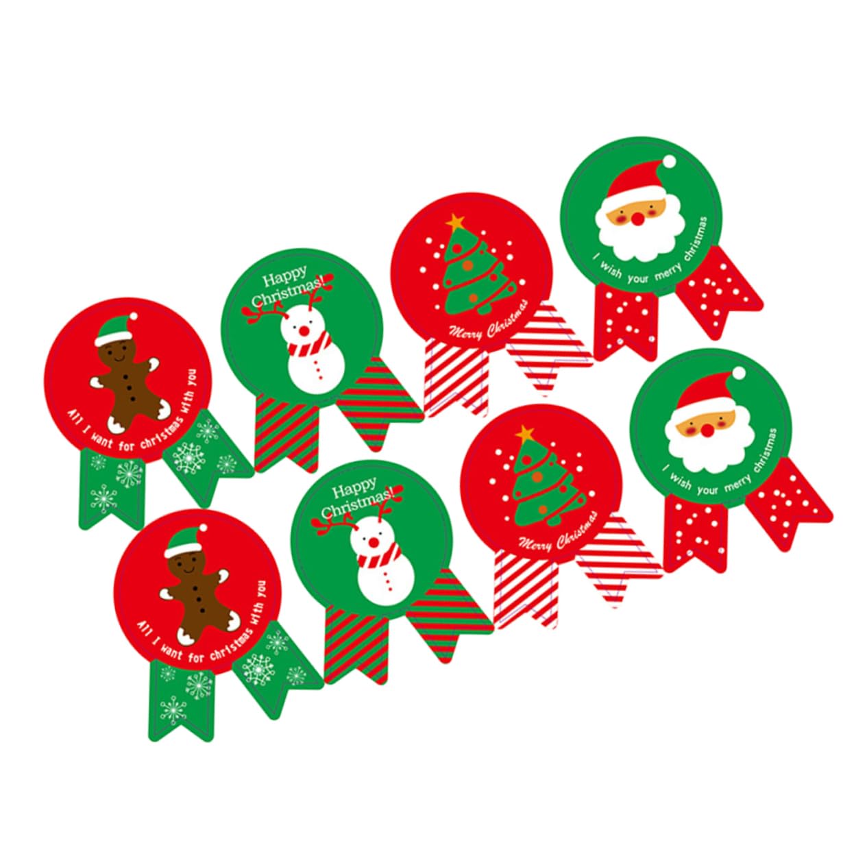 SEWACC 960 Piezas calcomanías navideñas de vacaciones pegatinas etiqueta redonda de navidad etiquetas navideñas christmas tree de comida pegatina de sellado para navidad