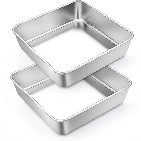TeamFar 6 Inch Square Cake Pan: The Perfect Pan for Baking Delectable Treats