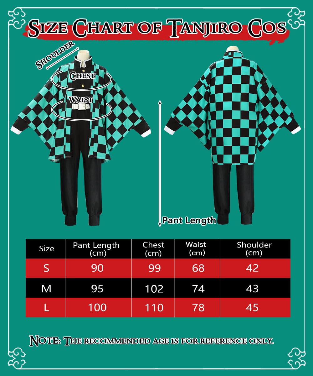 Cosplay Nezuko Tanjirou, Disfraz de Nezuko Tanjirou Kochou Shinobu Kanroji Mitsuri, Conjunto de Capa Kimono, Regalo para Niños Adulto, Disfraz de Nezuko para Carnaval