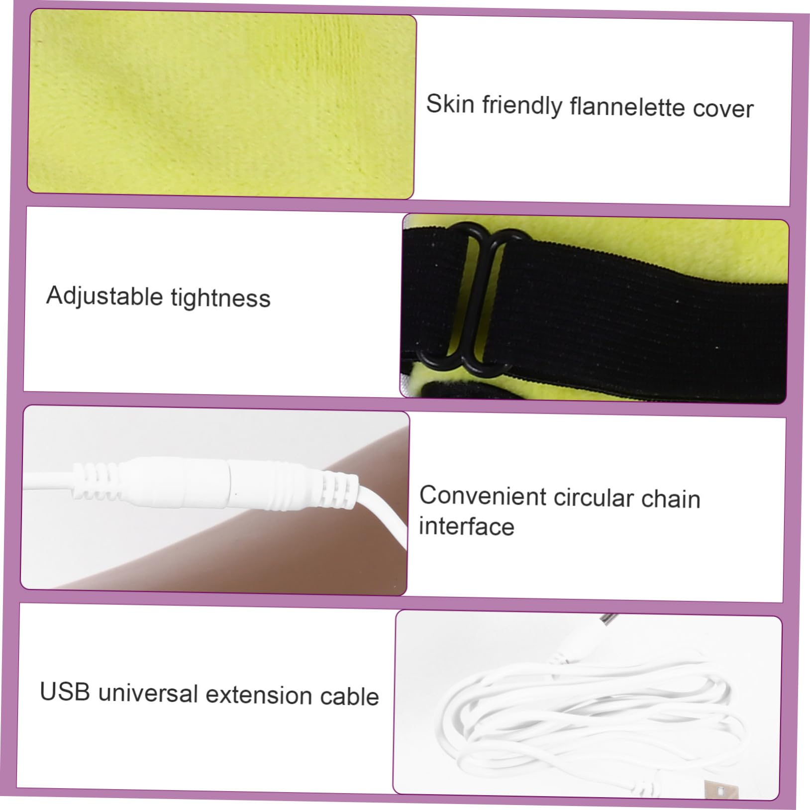 Ipetboom 3piezas Ocular Calentada Usb Reutilizable De Vapor Para Ojos Masajeador Terapéutico Para Aliviar Ojeras y Estrés Visual Para Uso Diario