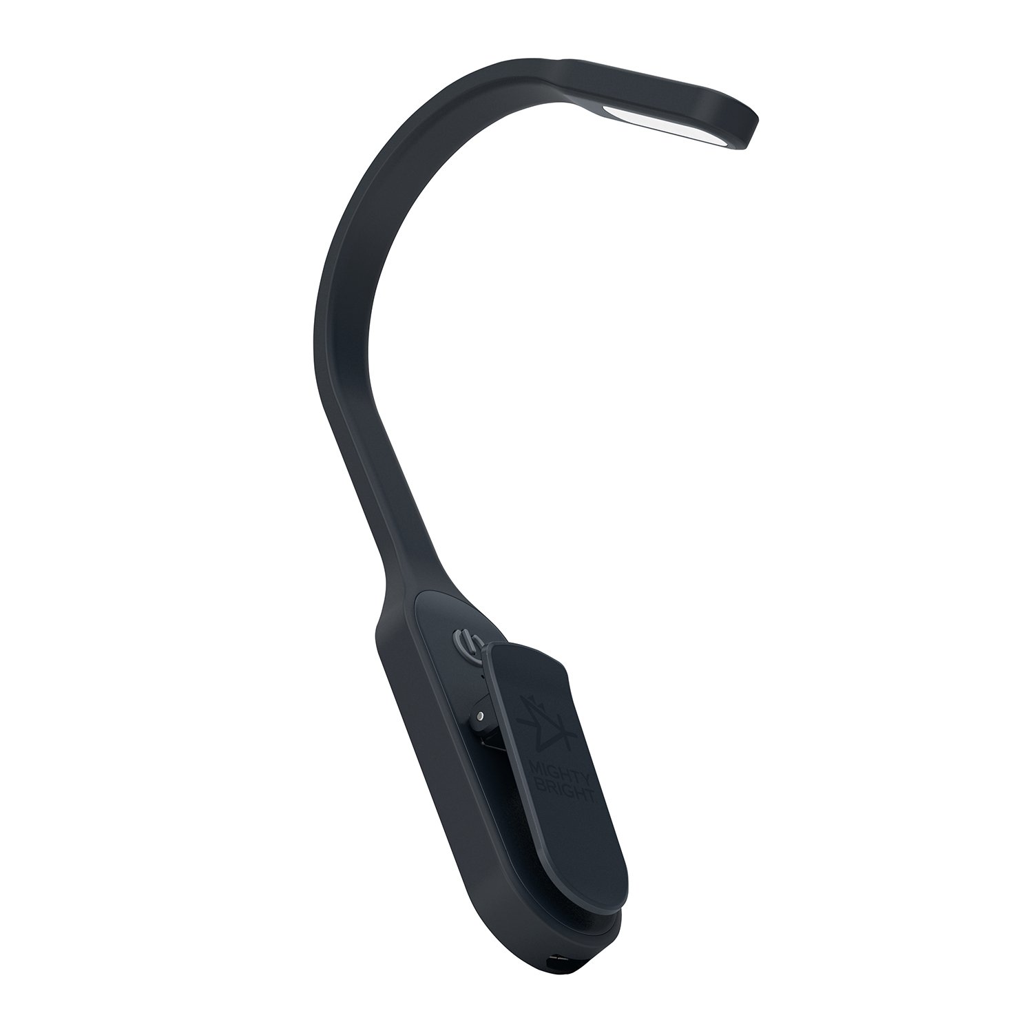 Mighty Bright Recharge 2 LED Clip On Book Light Rechargable with Micro USB Cable Provided, Black