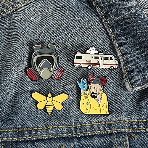Image of Enamel Pin Set Creative Lovely Brooch Pins Enamel Lapel Pin Lettering Pins Lapel Badge