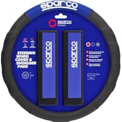 Funda Volante Megane 2 Sparco SPC1111KAZ Almohadillas y Funda de Volante, Negro/Azul