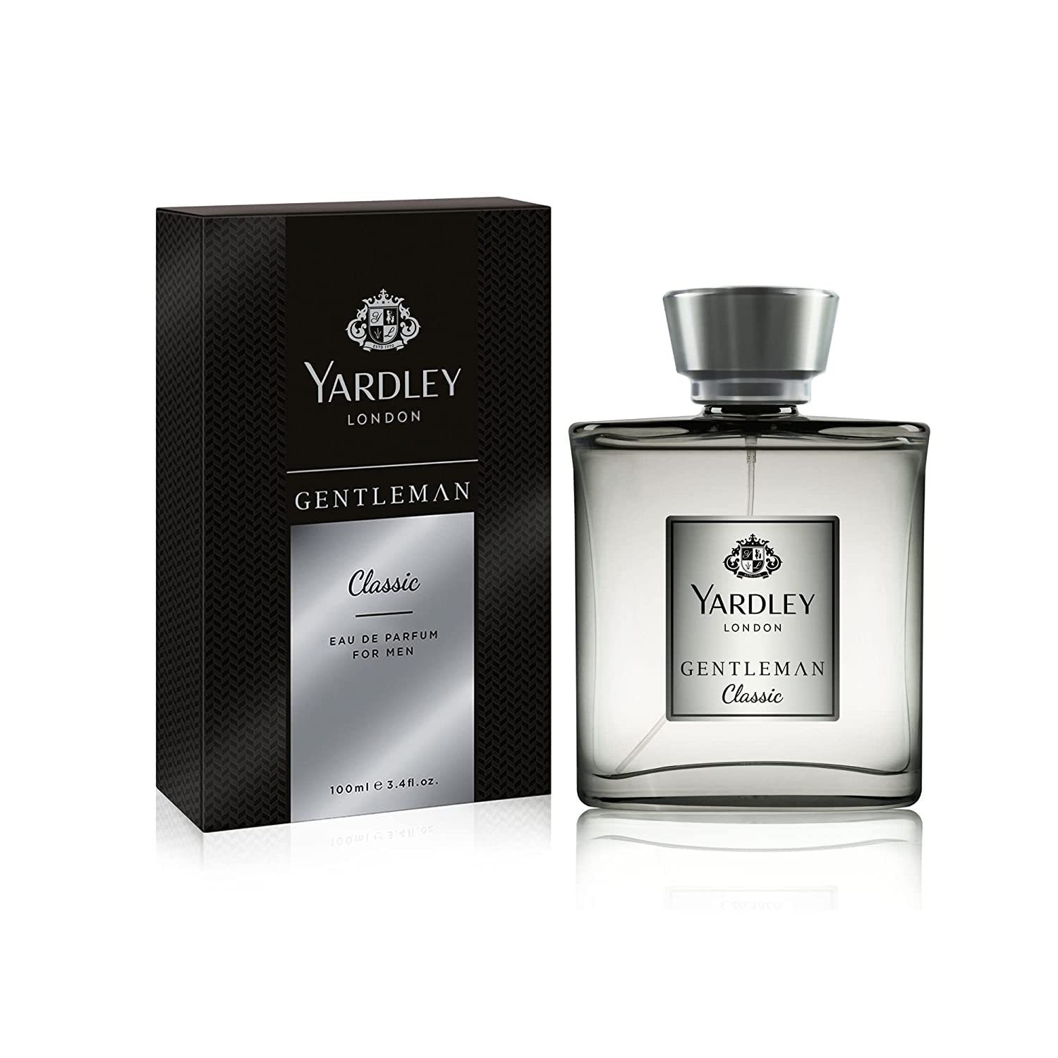 Yardley Gentleman Classic Luxury Fragrance Eau De Parfum, Citrus, Black Pepper And Spicy Blend Of Cardamom, 100Ml