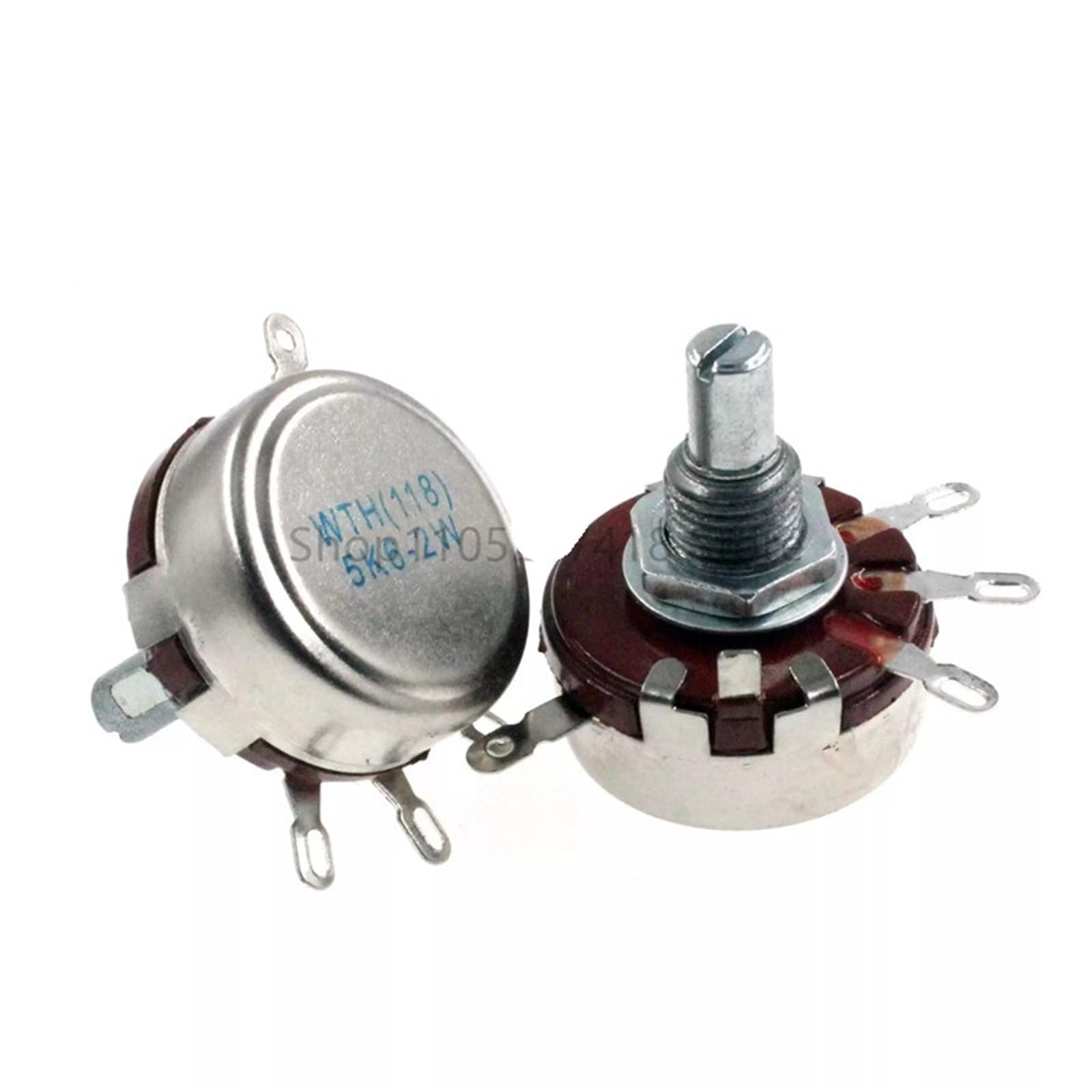Potentiomètre à bobine unique en carbone WTH118-1A 2W 470R 560R 680R 1K 2.2K 4.7K 10K 22K 47K 100K 470K 1M Ohm, avec (118), 10 pièces/lot(1K)