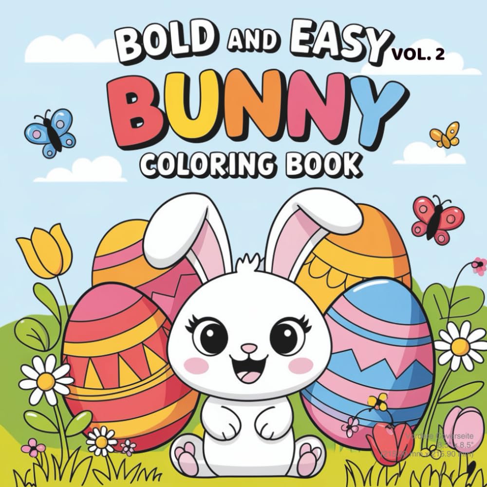 Bunny Joy vol.2 – More Easter Fun: 60 Bold & Easy Bunny Coloring Pages for Kids Ages 3–7 (Bunny Joy Coloring Series)