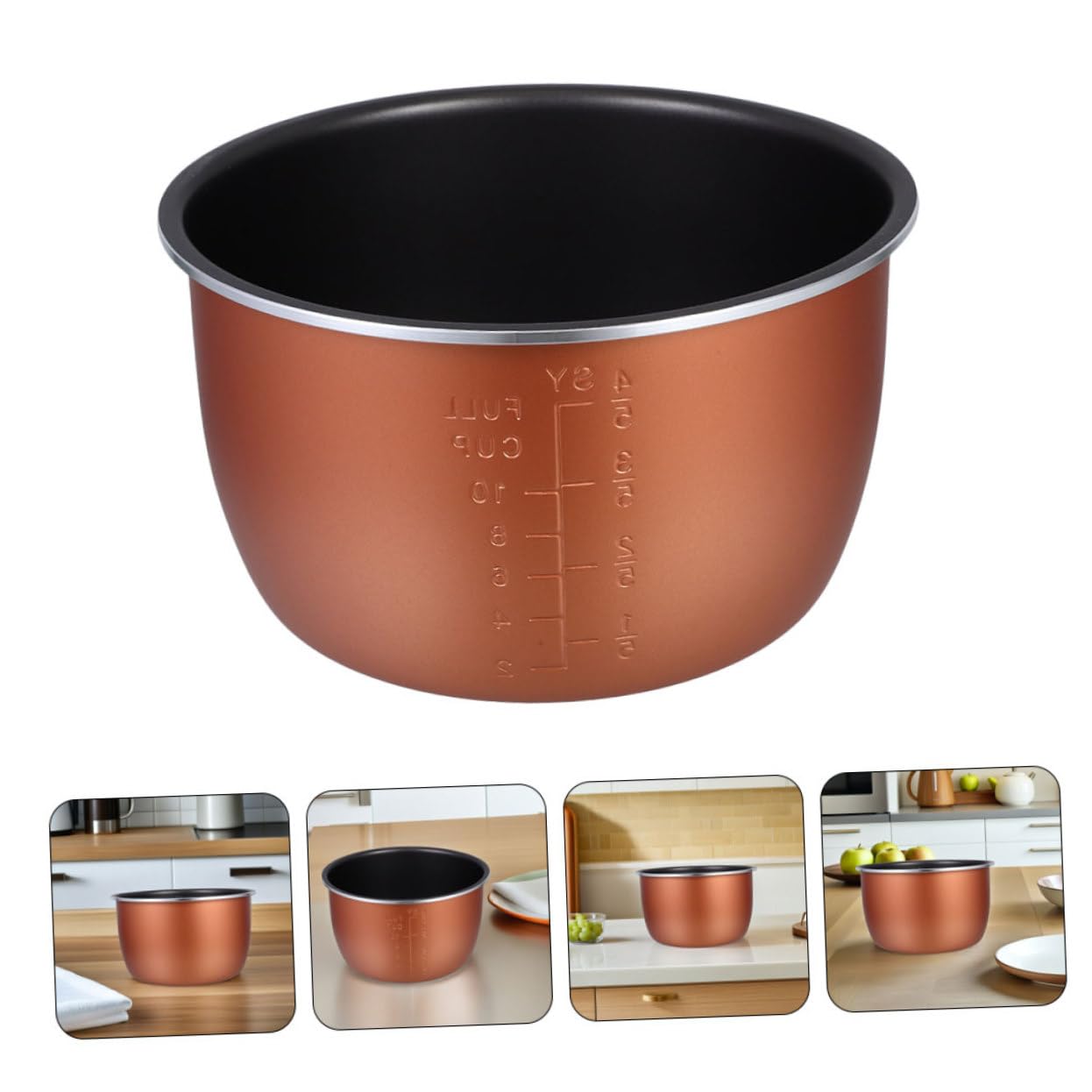 Cuoci Riso Ricambio 5l in Lega di Alluminio, 2 Pezzi | Rivestimento Antiaderente, Design Ispessito, per Ricette a Riscaldamento Prolungato e Pasti Familiari Quotidiani