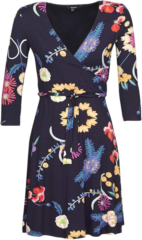 Amazon Co Jp デシグアル Desigual ワンピース長袖 Tropic India 服 ファッション小物