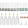 Knixxo 5 Pack Applicator Bottle with Blunt Needle Tip - 30ml Squeezable Dropper Bottles, Storage Caps, 14ga 16ga 18ga Needle