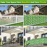 2PCS Expanding Garden Trellis Panels, 40x20cm to 28x200cm Expandable Garden Fence Screening with Artificial Ivy and White Orchid,Decorative Faux Ivy Leaf Privacy Screen Greenery Backdrop for Backyard - Image 2
