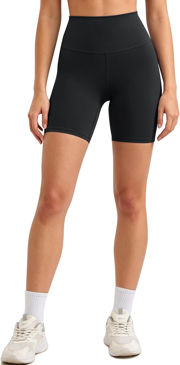 BAYDI Clouduxi Biker Shorts for Women 6" - High Waisted Soft Stretch Workout Yoga Gym Running Athletic Shorts