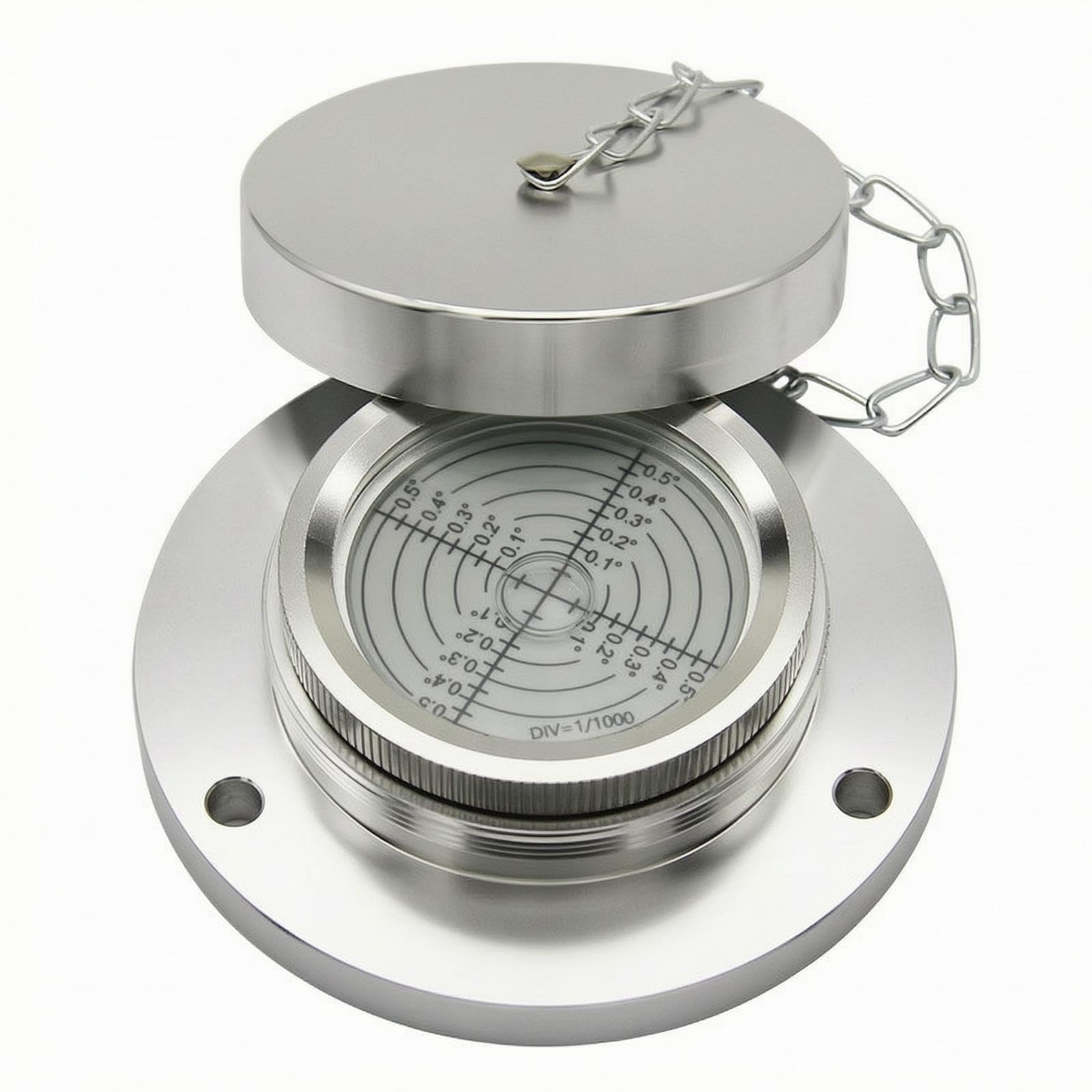 Circular Level with Cover High Precision Circular Bubble Level Metal for Machinists, Installers, Machinery, Workshop Equipment 110MM Wht W Lid B-image-49