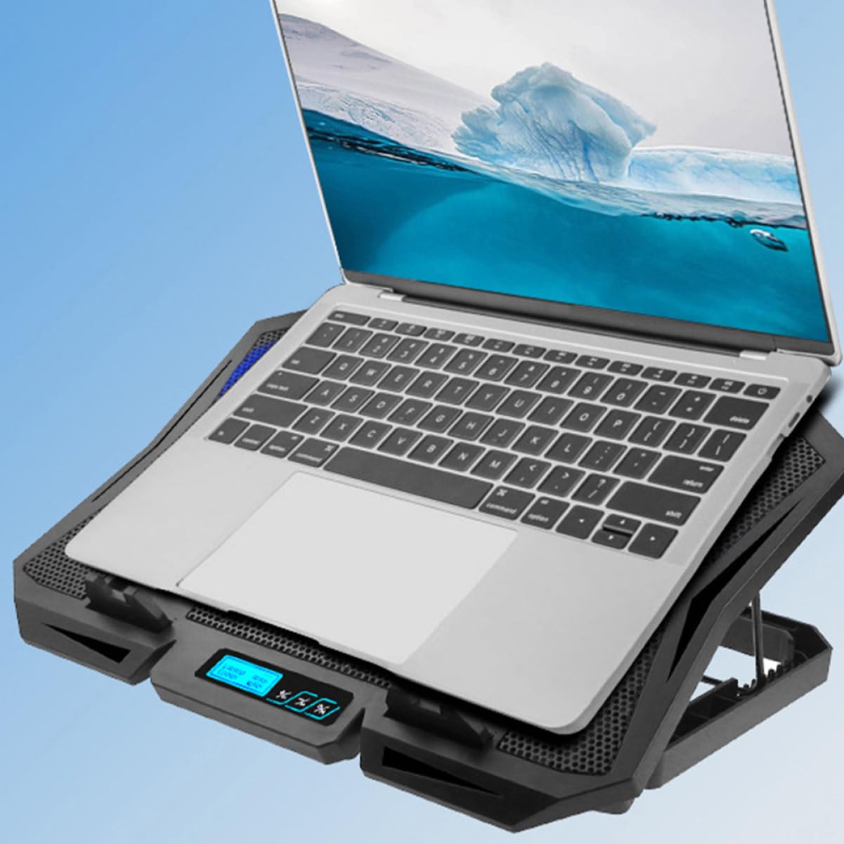 Supporto per PC Raffreddamento Laptop 15, 6 Pollici Abs Nero | Base di Raffreddamento Pc, Supporto Verticale Laptop, Atmosfera Estiva