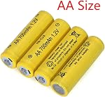 12 Boîtes AA Piles de jardin Ni-cd 1.2V 700mAh Batterie rechargeable pour lampes solaires, éclairage paysage lawn