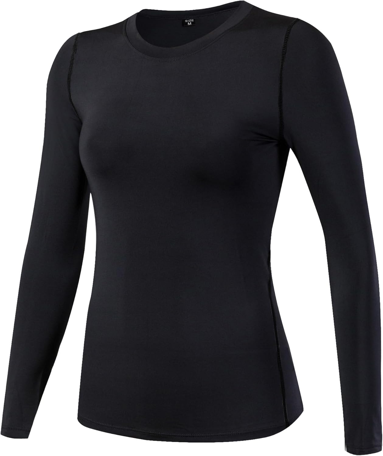 Women's Compression Shirt Long Sleeve Athletic Workout Tops Dry Fit Yoga T-Shirt Base Layer Gym Sports Undershirts
