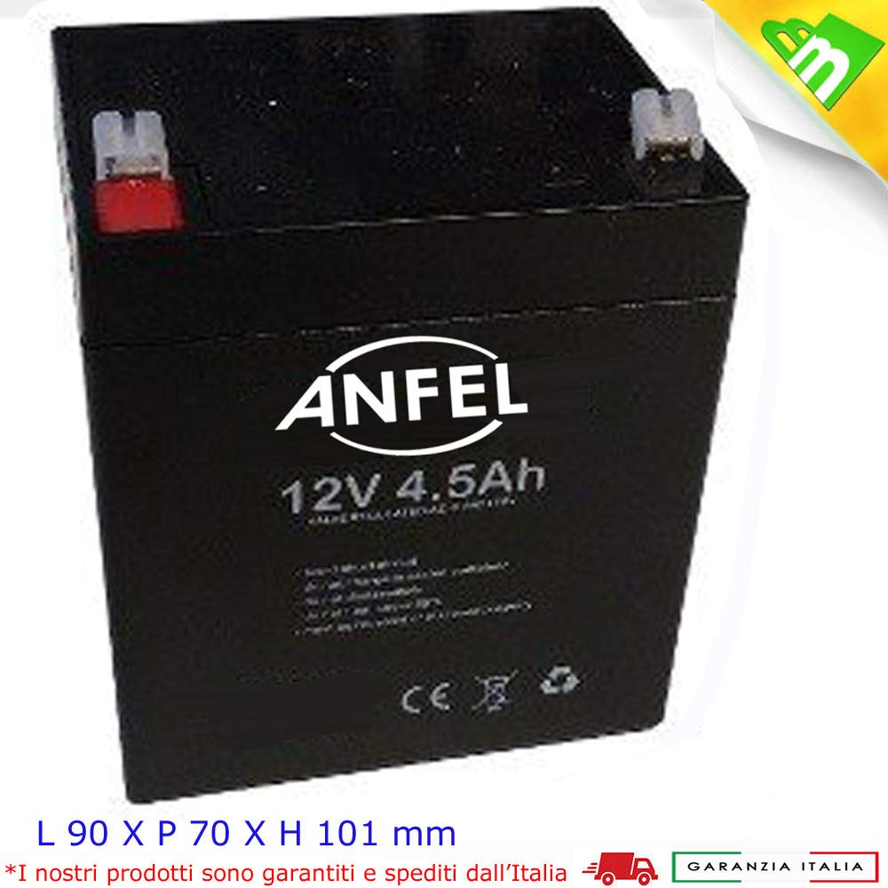 DSK Batteria Al Piombo 12V 12Ah, Ideale Per Allarmi Domestici, Giocattoli Elettrici, Recinzioni - Foto 12