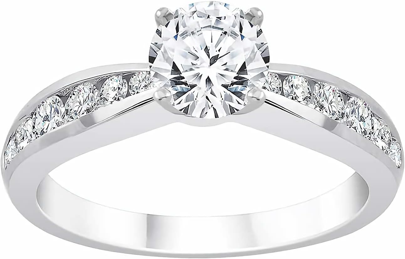 Engagement Ring for Women Bridal Sets 1-7/10 ct tw Moissanite Engagement Ring Set 10K 14k 18K Gold Wedding Ring Set Anniversary Promise Rings Free Engraving Free Engraving