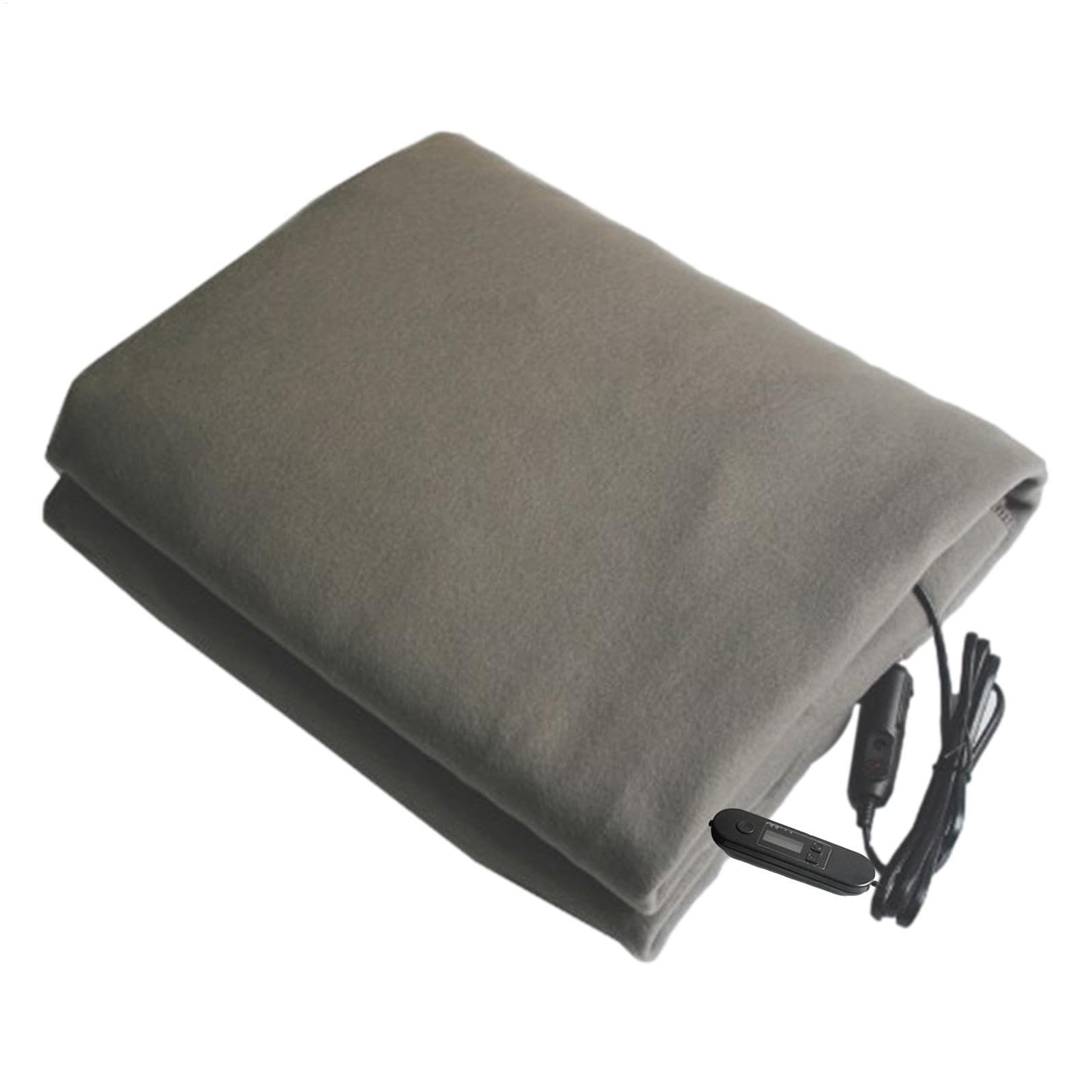 Couverture Chauffante pour Voiture, Couvertures Chauffantes avec Action de Réchauffement Rapide,Couverture Chauffante Électrique 12 V, Minuterie de Réglage de la Température Intelligente À 5 Vitesses
