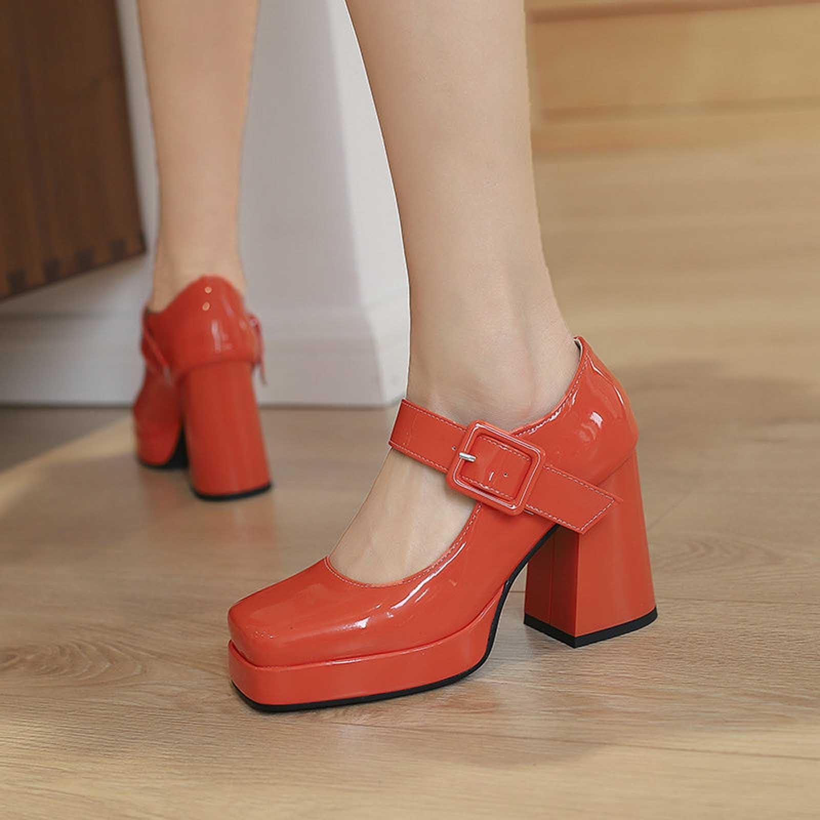 Scarpe Oktoberfest Donna Mary Jane Punta Quadrata Tacco Grosso | Scarpe Dirndl stile francese con cinturino singolo, décolleté retrò eleganti per festa della birra, matrimonio e cerimonia