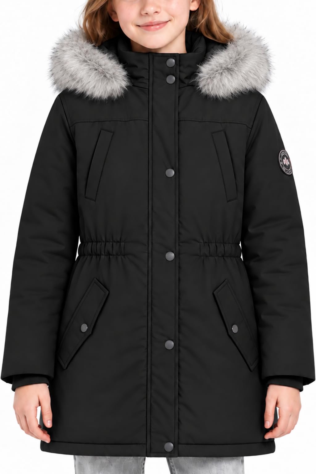 maoo garden Mädchen Wintermantel große Kinder Schwergewicht Pelz Kapuze Schnee Ski Parka Wasserabweisender Mantel