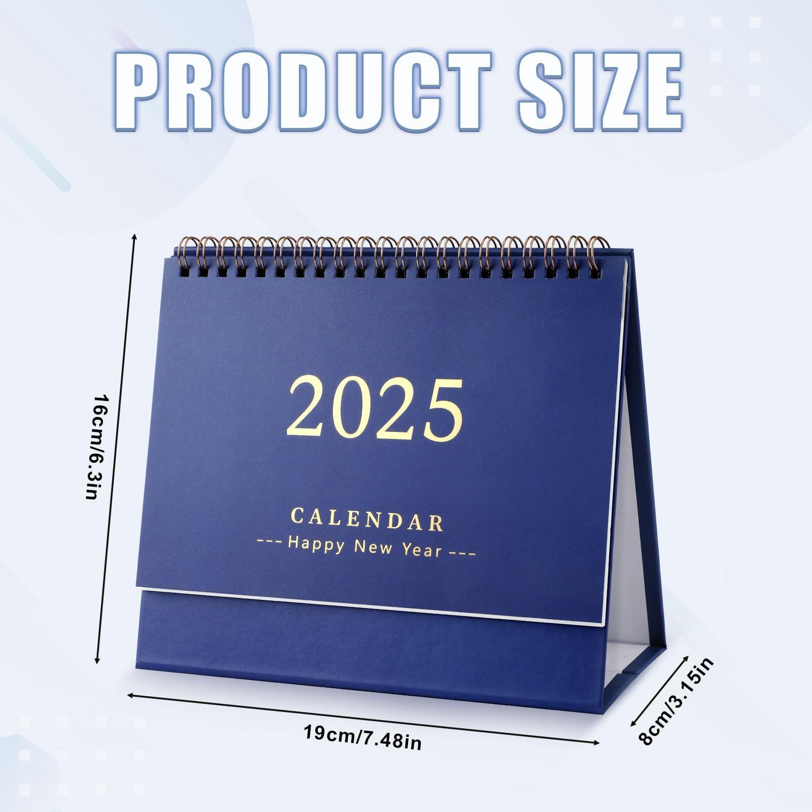 AOKWAWALIY 2026 Desk Calendar Standing Flip Desktop Calendar Stand up Desk Calendar 7.4x6.4 Inch with Twin-Wire Binding - Image 2