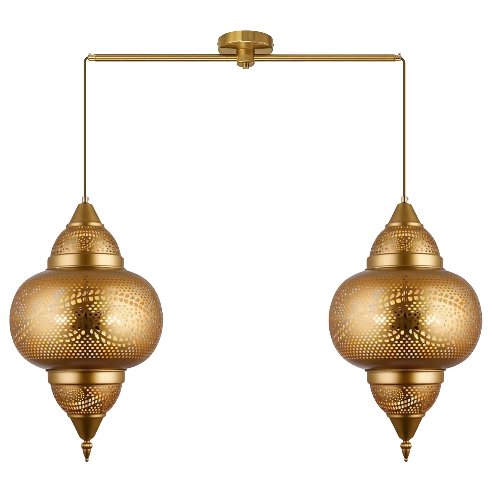 Modern 2-Light Pendant Light Fixture Kitchen Island Hanging Light