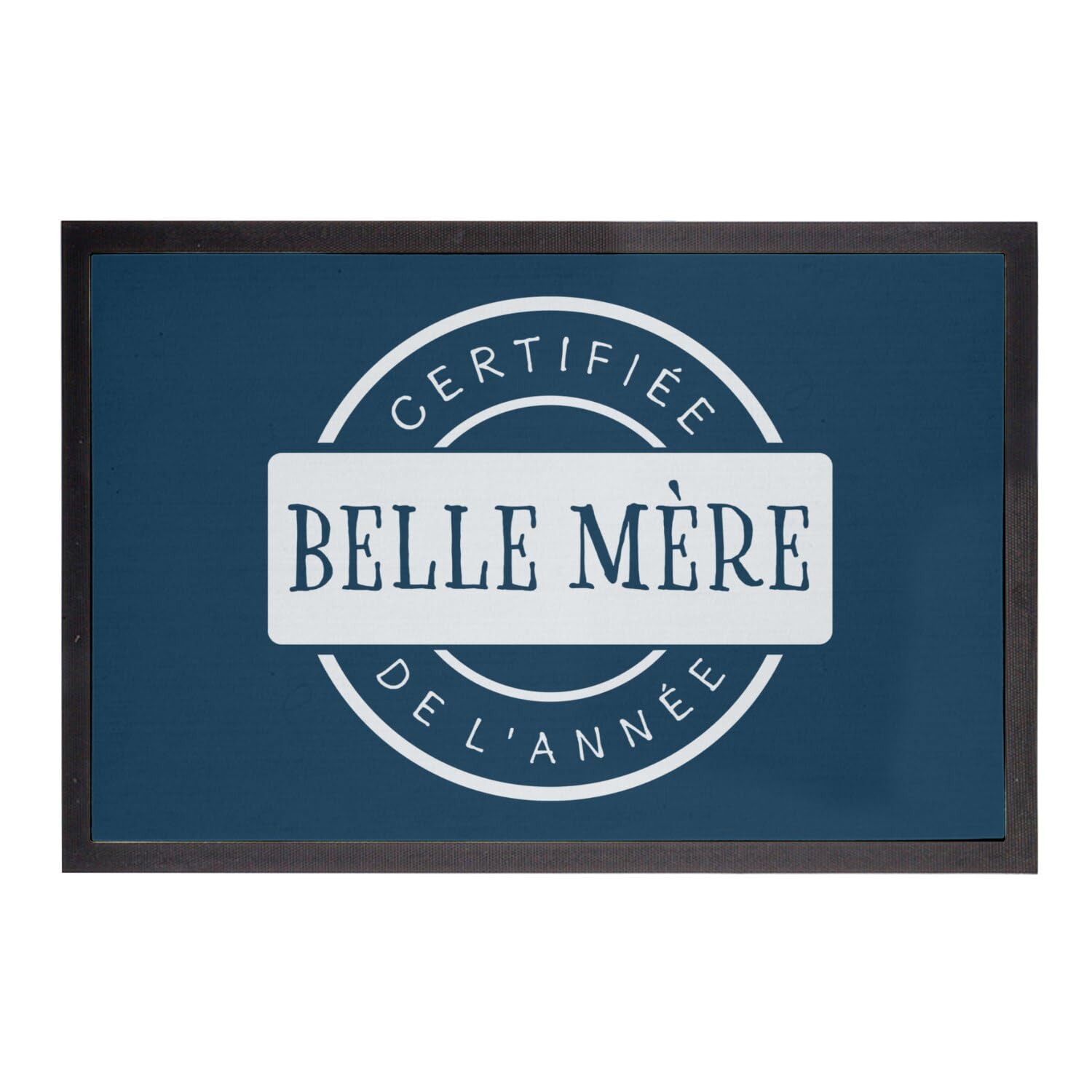 Paillasson Belle-Mère de l'Année, tapis bleu 75x50 cm, cadeau humoristique