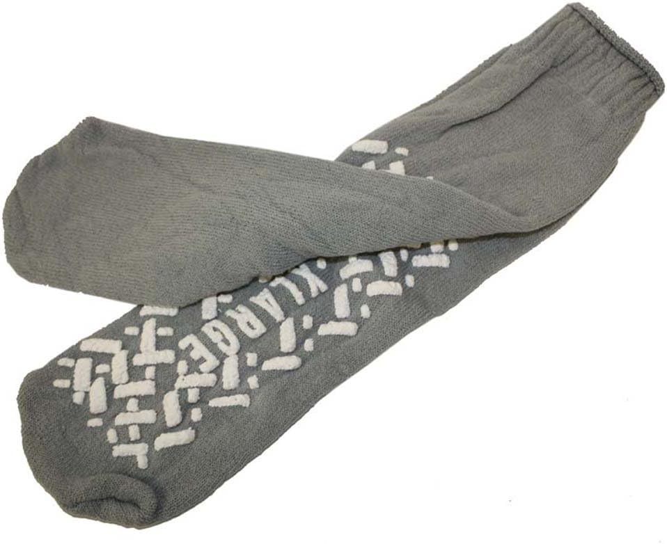 Double Tread Socks-Grey-X-Large (Adult Sizes:10-11)