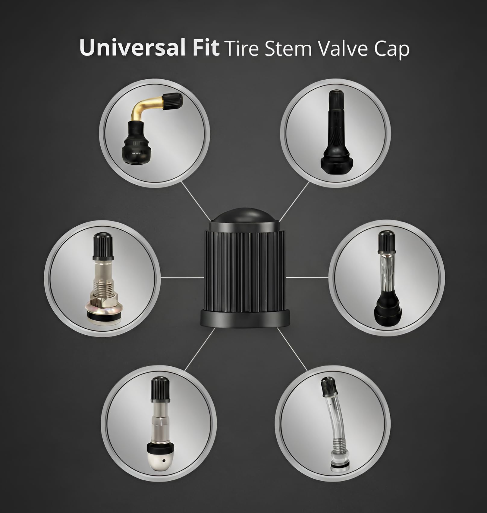 ZYOC 10 PCS Tyre Dust Valve Caps with O-Seal Ring, Universal Stem Dust Cover Caps For Car Tyres, Bikes, Trucks, Heavy Duty Airtight Seal, Screw-On, Tyre Wheel Hub Caps, Car Accessories — view 4