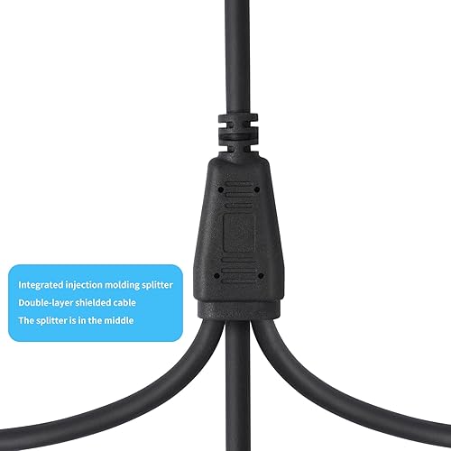 Miniatura 25 de SiYear Cable divisor XLR - XLR macho a doble hembra de 3 pines, cable divisor de micrófono equilibrado, adaptador de audio (19.7 in/1.5 pies)