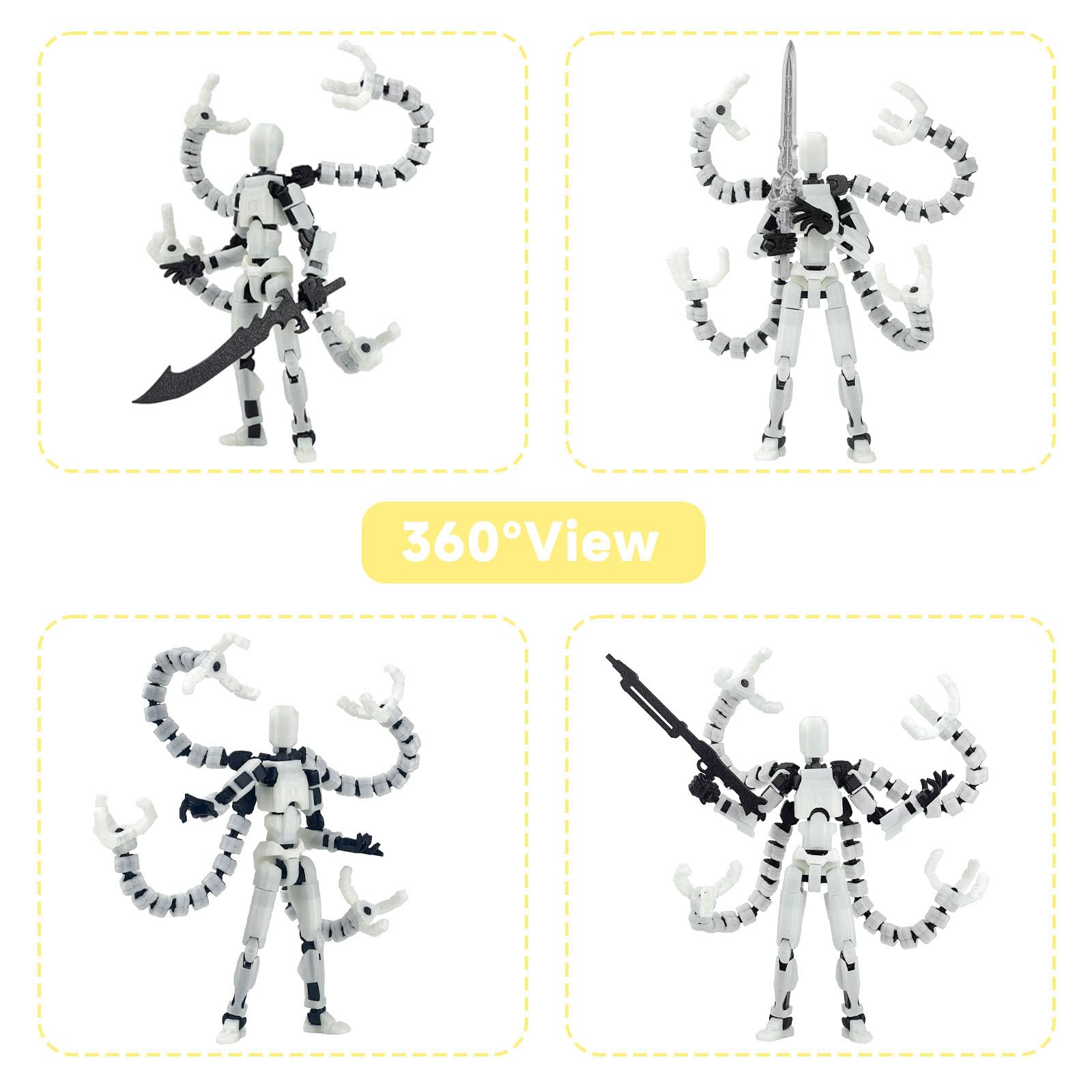 Amazon.com: PkghoKids T13 Assembly Completed Action Figure 3D