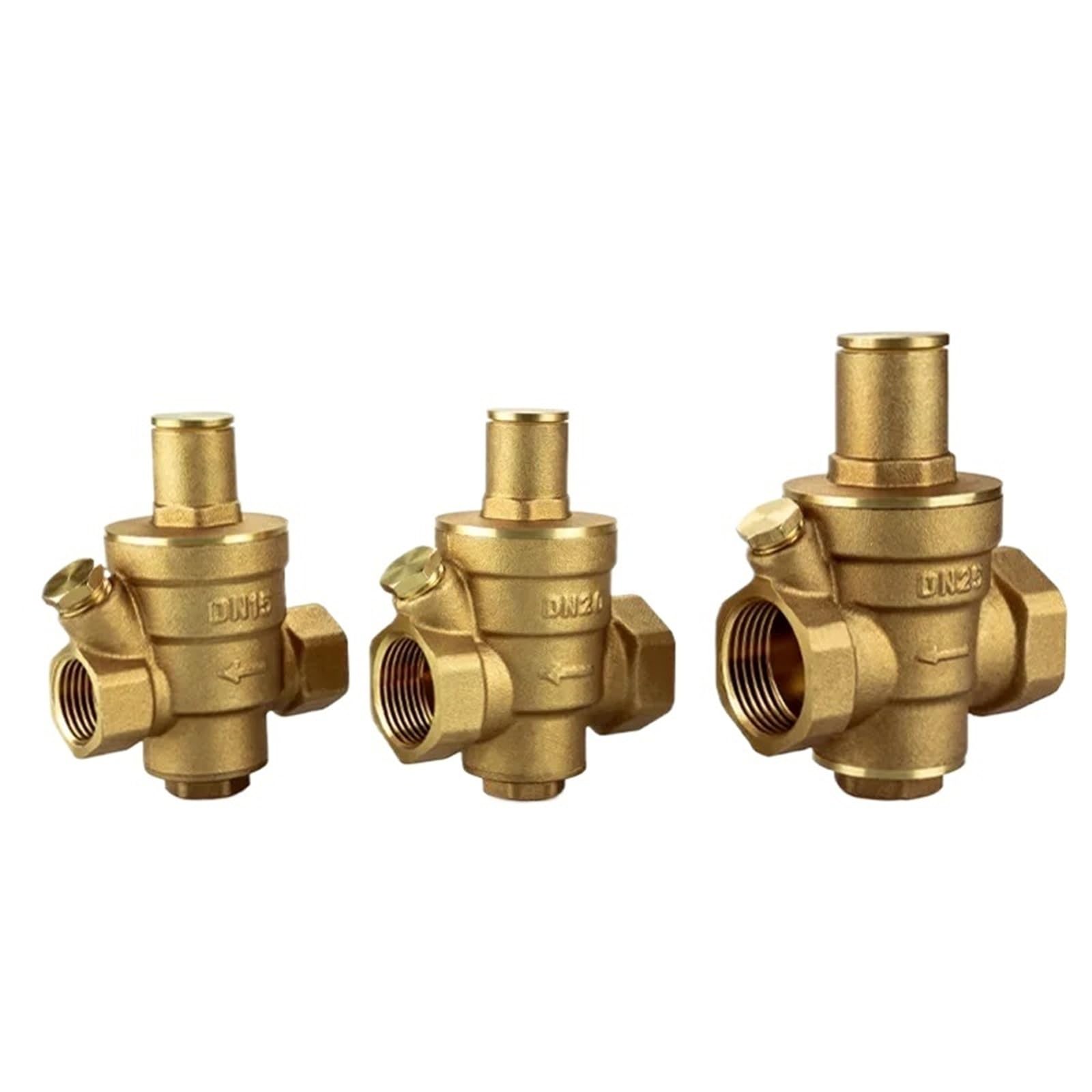Válvula Reductora Y Mantenedora De Presión De Agua De Latón De 1/2", 3/4", 1" Y 2" DN15/DN20/DN25/DN32, Regulador Y Válvula De Alivio Ajustable.(DN40)