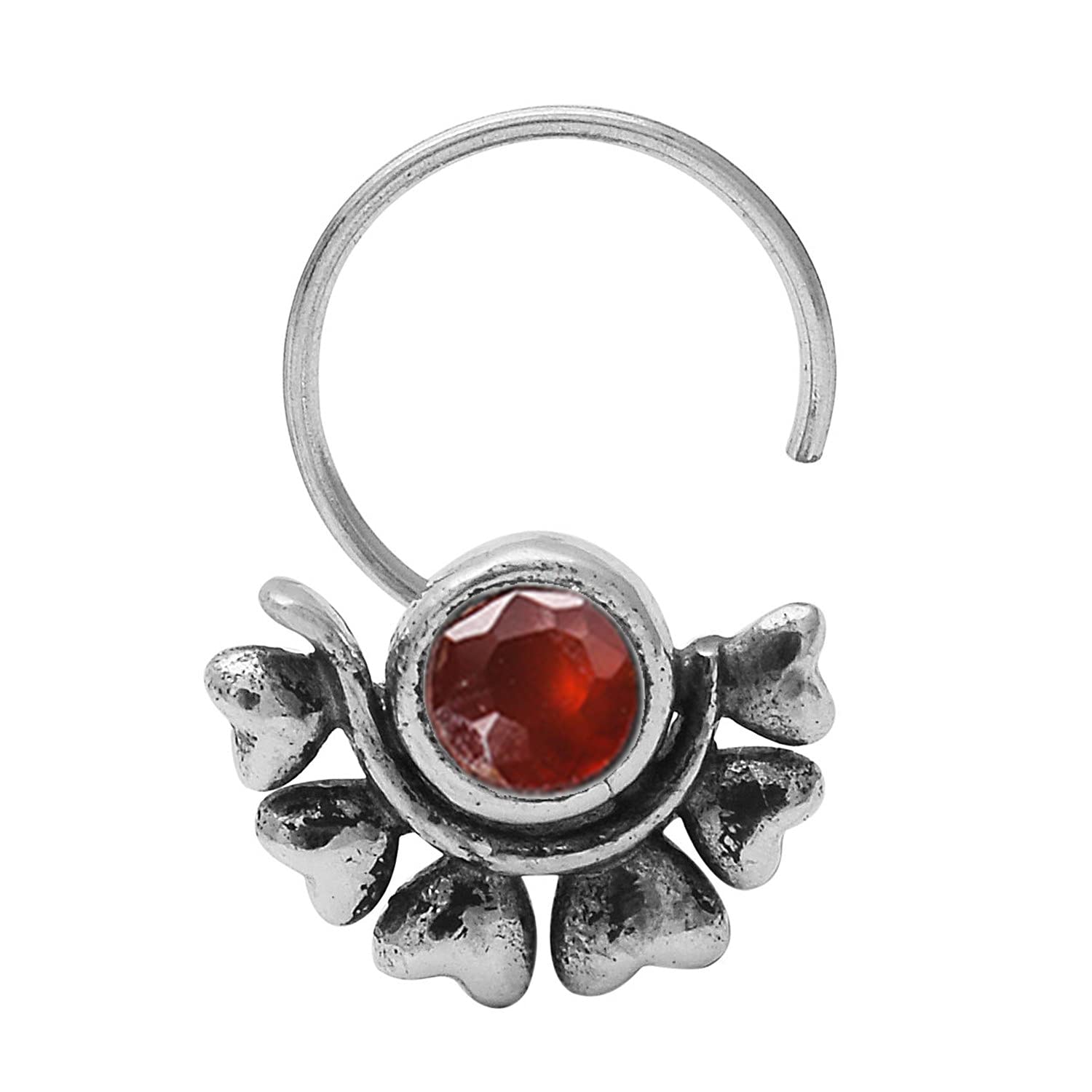 JSAJ RED ONYX STONE NOSEPIN WIRE NOSEPIN 925 STERLING SILVER FOR GIRLS WOMENS (B094DKNYCM) Amazon Price History, Amazon Price Tracker