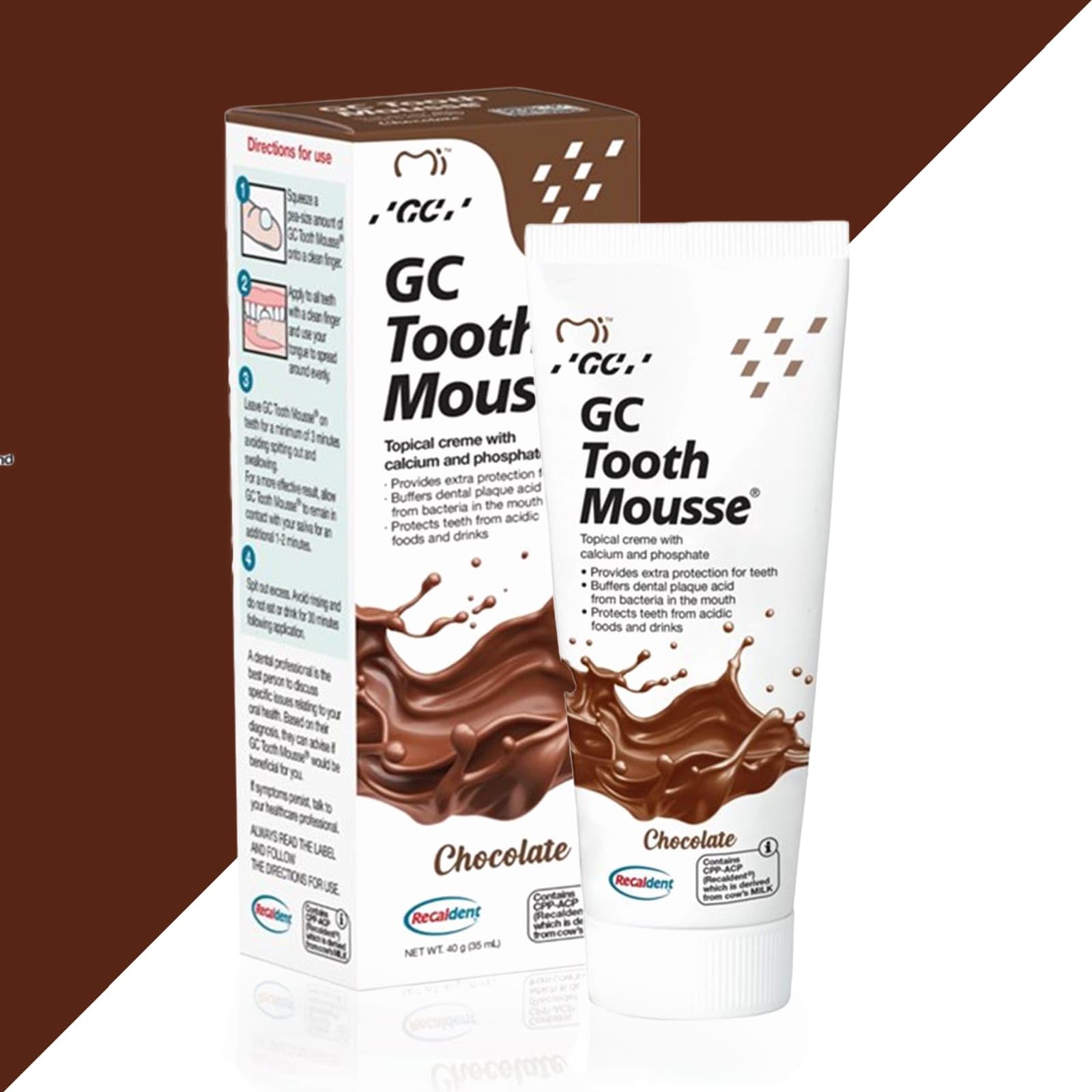 Tooth Mousse Topical Dental Creme, Chocolate Flavour, with Calcium and Phosphate Enamel Repair & Cavity Protection Toothpaste for Kids (7+ Years) & Adults | 40g (1)-image-25