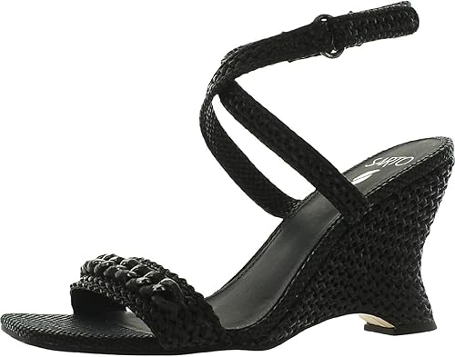 Franco Sarto Sandalias de cuña Frita con correa al tobillo para mujer