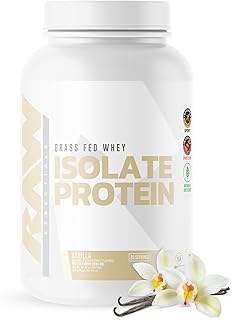 RAW Whey Isolate Protein Powder, Vanilla (CBUM Itholate) - 100% Grass-Fed Sports Nutrition Powder for Muscle Growth & Recovery - Low-Fat, Low Carb, Naturally Flavored - 25 Servings