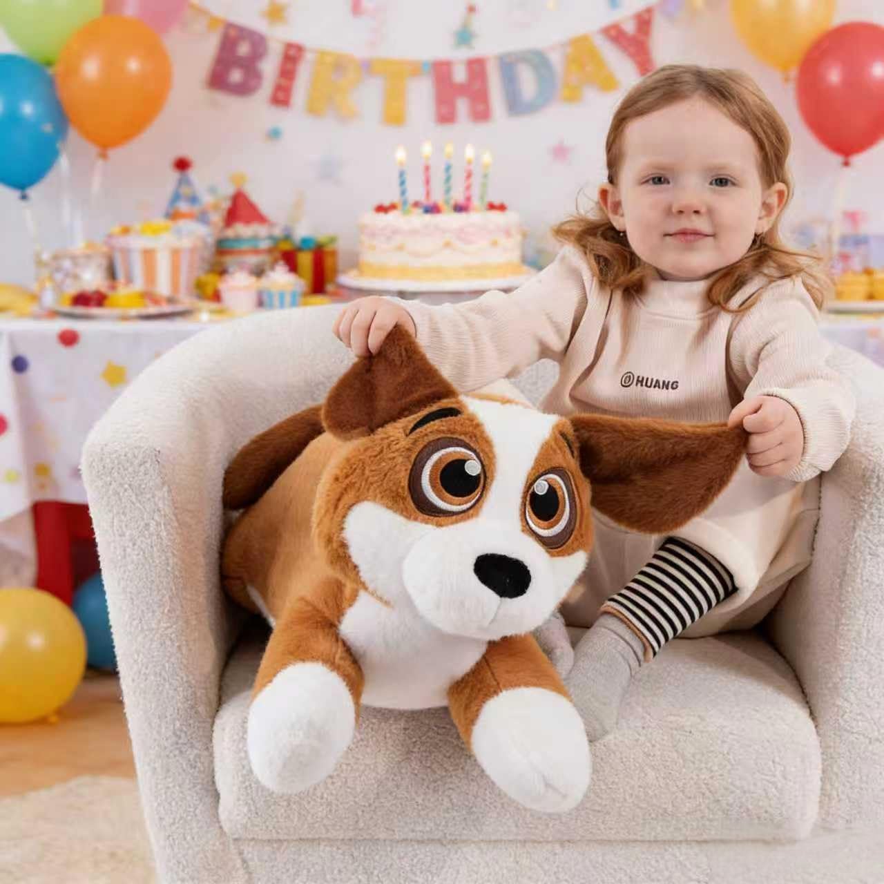 4.4 Pounds Weighted Dog Stuffed Animal, 24" Large Weighted Stuffed Dog Plushies, Weighted Beagle Plush Toy, Cute Puppy Plush Toy, Gifts for Kids Boys Girls on Birthday Christmas Children's Day