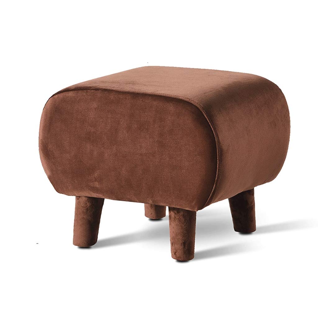 JMTLLSFD Sofa Stool, Fashion Velvet Fabric Coffee Table Stool Home Living Room Footstool Shoe Bench Bedroom Makeup Stool 40×33×33cm (Color : B)