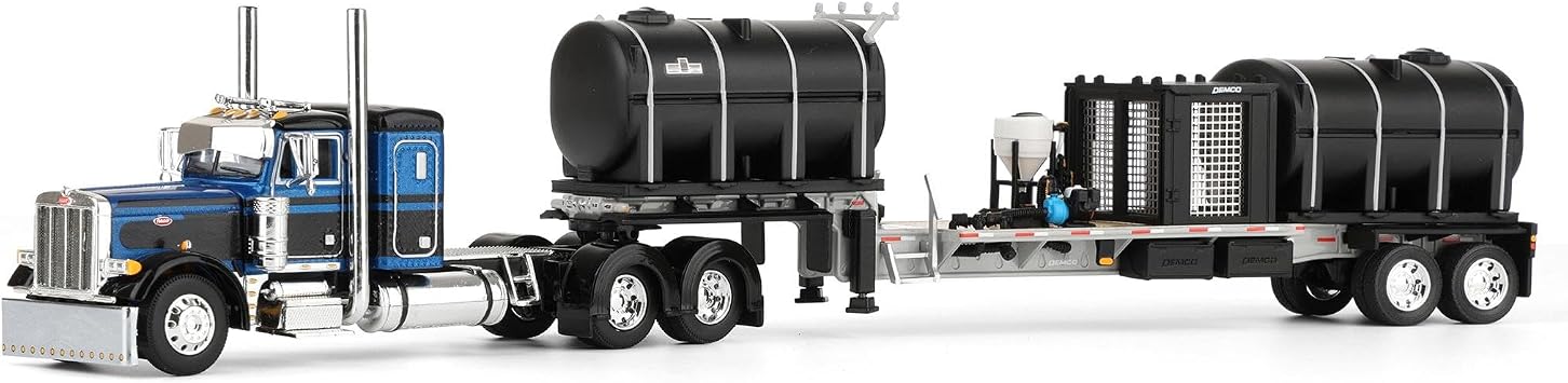 First Gear DCP 1/64 Peterbilt 379 Tandem Axle Semi with 36" Sleeper Cab & DEMCO 42" Liquid Fertilizer Tender Trailer 60-2077