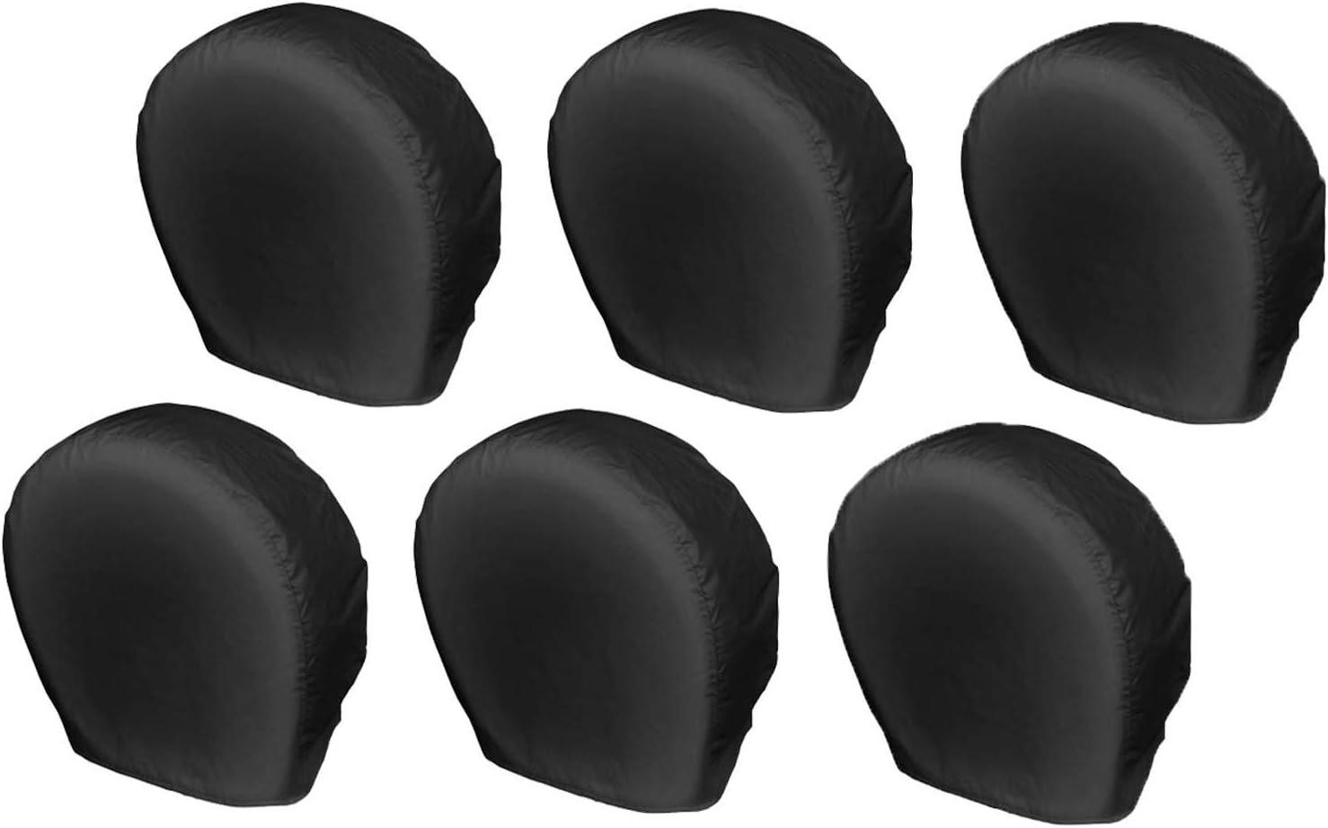 Explore Land Tire Covers 6 Pack - Tough Tire Wheel Protector for Truck, SUV, Trailer, Camper, RV - Universal Fits 26-28.75 inches, Black