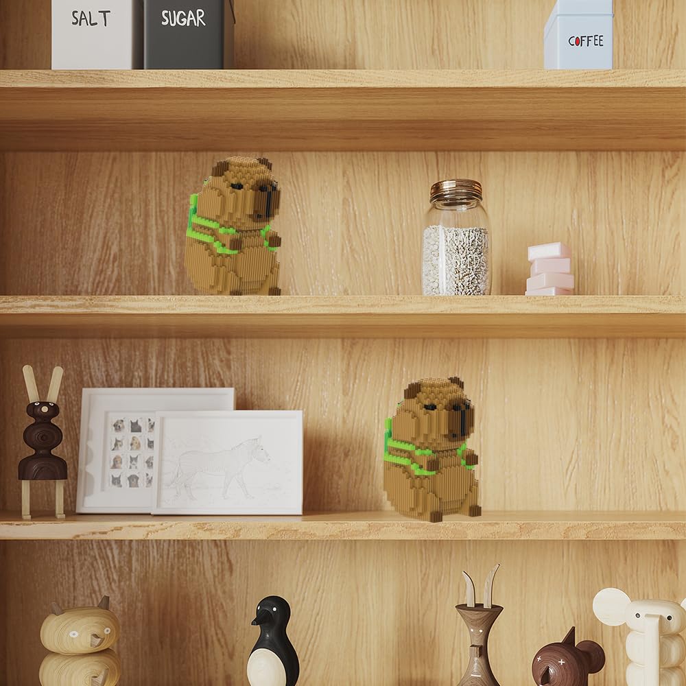 Foreverup Capybara Dierenblokken, micro bouwstenen, speelgoedset
