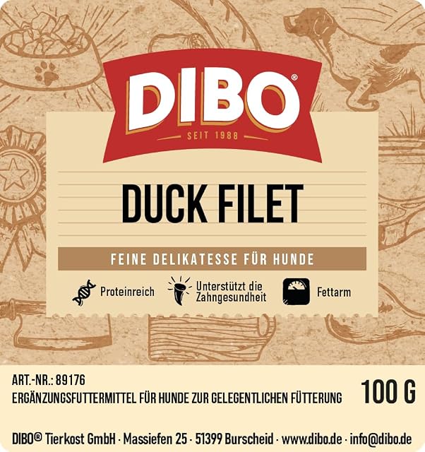Foto 4 de 4 de DIBO Bolsa de Filete de Pato de 100 g - el Delicioso Aperitivo masticable para Perros