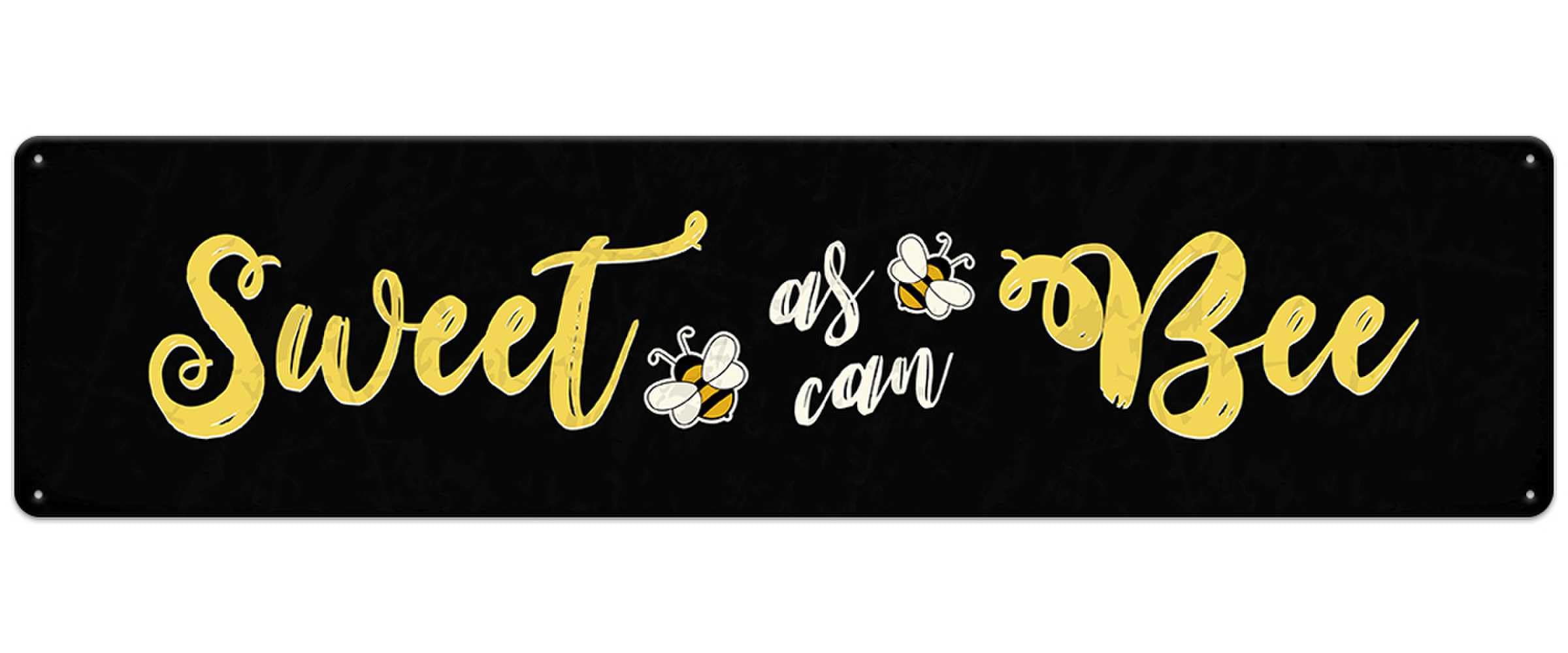 Sweet As Can Bee Metal Tin Sign Positive Quote Wall Art Decoration Inspirational Bee Painting Home Farmhouse Kitchen Living Room Bedroom Bathroom
